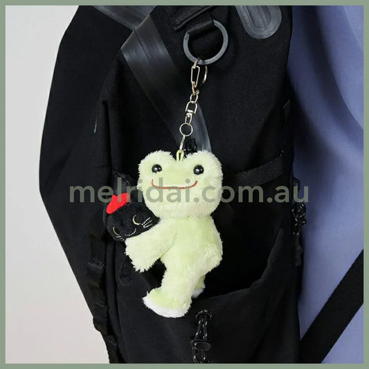 Pickles the Frog | Plush Keychain Bag Charm Mascot Holder with Pierre Basic 125×80×60mm
