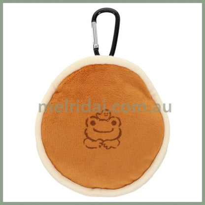 Pickles the Frog | Plush Keychain Bag Charm Pouch with Carabiner H14×W14×D5cm (Retro Cafe Dorayaki)