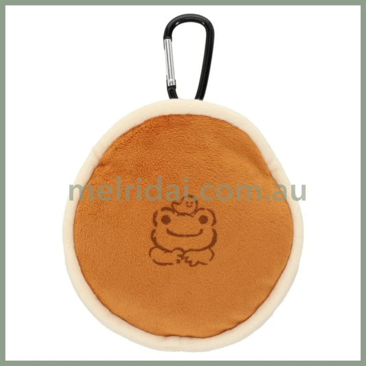 Pickles the Frog | Plush Keychain Bag Charm Pouch with Carabiner H14×W14×D5cm (Retro Cafe Dorayaki)
