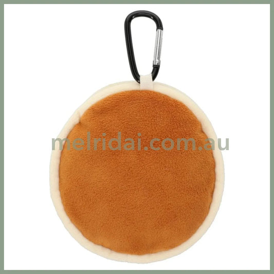 Pickles the Frog | Plush Keychain Bag Charm Pouch with Carabiner H14×W14×D5cm (Retro Cafe Dorayaki)