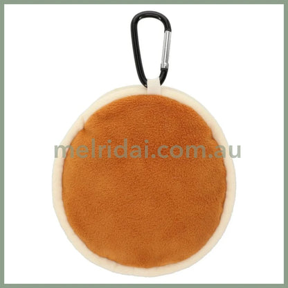 Pickles the Frog | Plush Keychain Bag Charm Pouch with Carabiner H14×W14×D5cm (Retro Cafe Dorayaki)