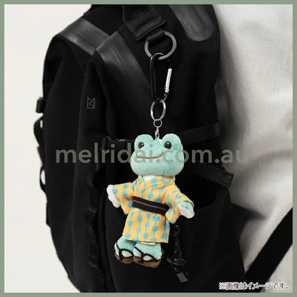Pickles the Frog | Plush Keychain Bag Charm with Carabiner H14.5×W8×D4cm (Yukata Lucky Day)