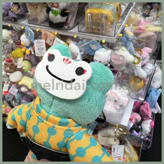Pickles the Frog | Plush Keychain Bag Charm with Carabiner H14.5×W8×D4cm (Yukata Lucky Day)
