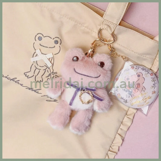 Pickles the Frog | Plush Keychain Macot Holder H15×W11×D5cm (Enchante Pink)