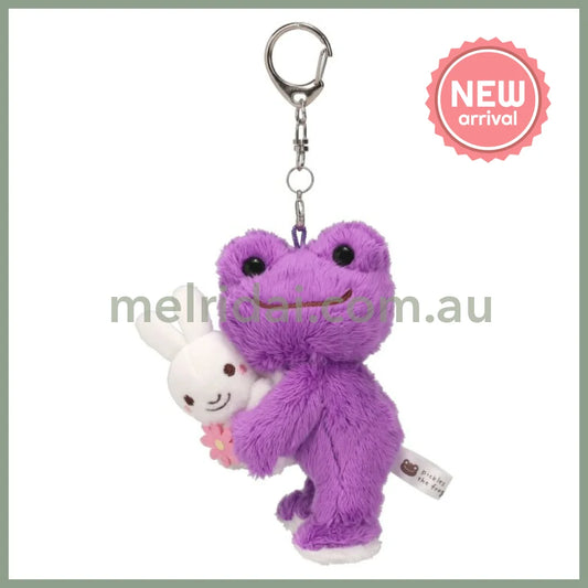 Pickles the Frog | Plush Keychain Mascot Holder H12.5×W8×D6cm (Rabbit Wakaba Green)