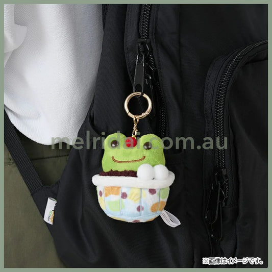 Pickles the Frog | Plush Keychain Mascot Holder H7×W5×D9.5cm (Retro Cafe Matcha Anmitsu)