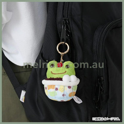 Pickles the Frog | Plush Keychain Mascot Holder H7×W5×D9.5cm (Retro Cafe Matcha Anmitsu)