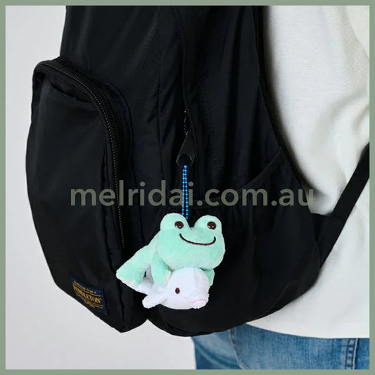 Pickles the Frog | Plush Keychain Mascot Holder H8×W8.5×D12cm (Sea Friends Dolphin)