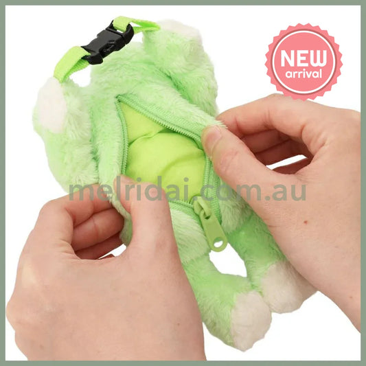 Pickles the Frog | Plush Pouch Hanging Pouch Basic 180×90×45mm (Green)