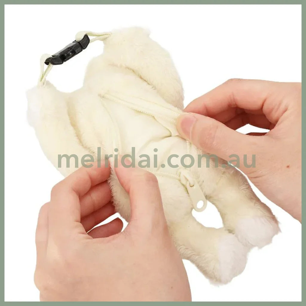 Pickles the Frog | Plush Pouch Hanging Pouch Basic 180×90×45mm (White)