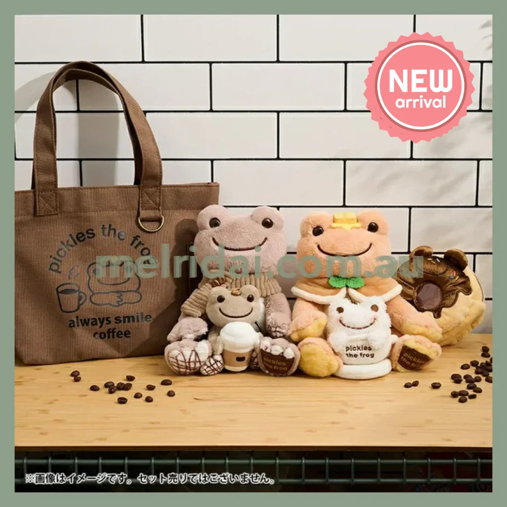 Pickles the Frog | Plush Keychain Bag Charm 90×85×60mm (Always Coffee Togo)