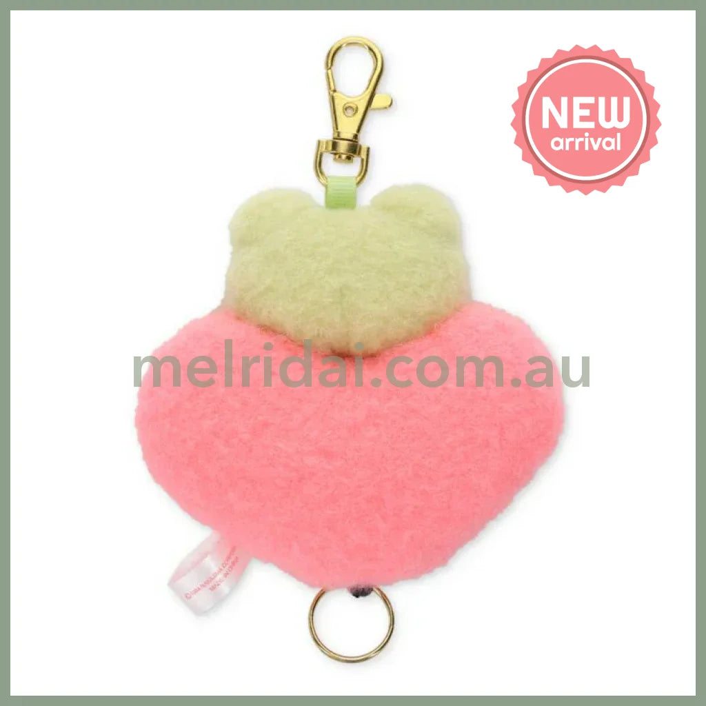 Pickles the Frog | Reel Plush Keychain Bag Charm 130×80×40mm (Smile Heart)