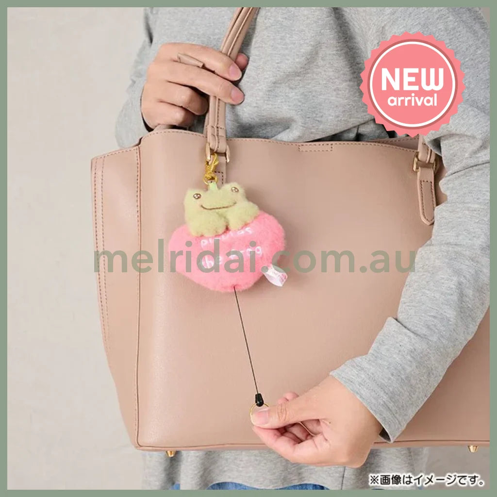 Pickles the Frog | Reel Plush Keychain Bag Charm 130×80×40mm (Smile Heart)