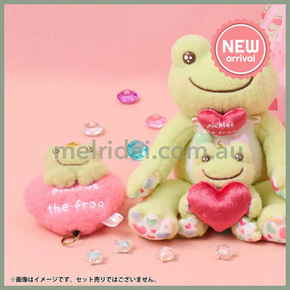Pickles the Frog | Reel Plush Keychain Bag Charm 130×80×40mm (Smile Heart)