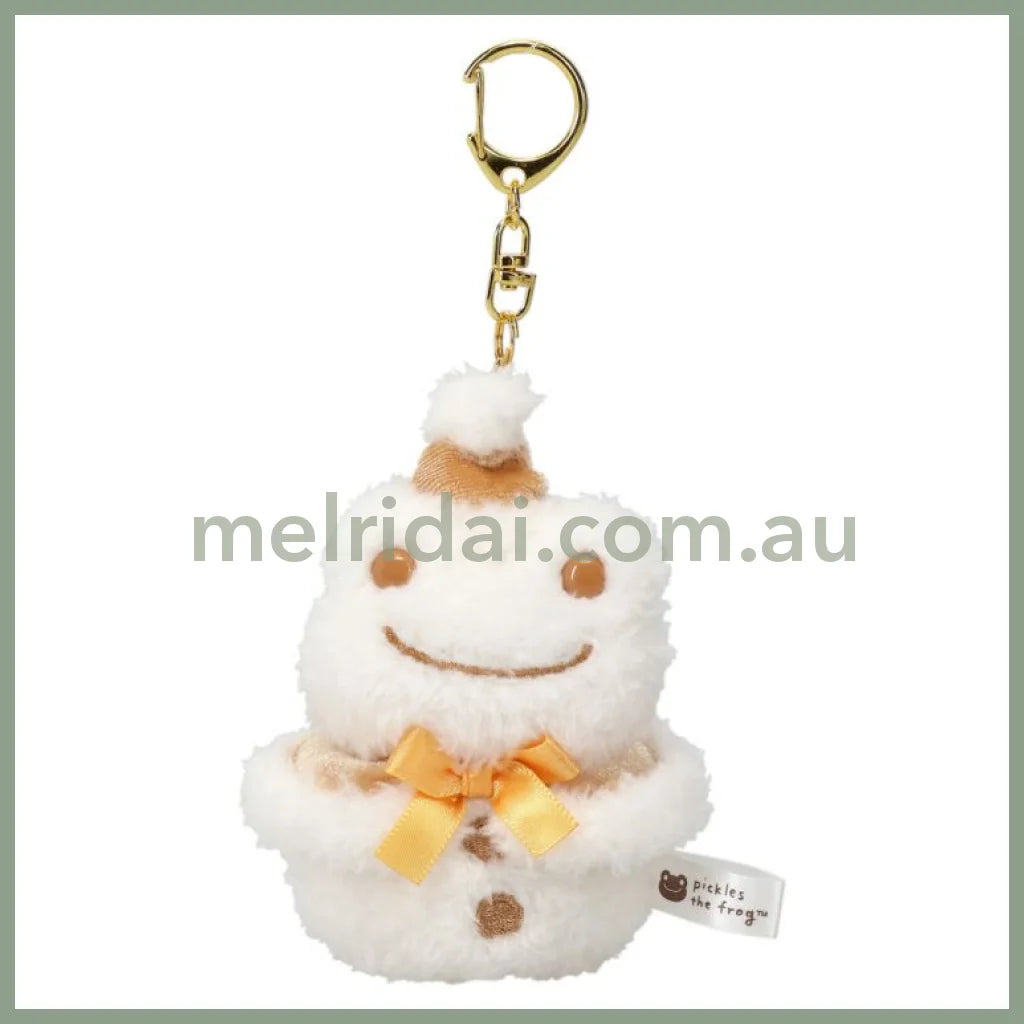 Pickles the Frog | Snowman Mascot Holder Bag Charm Keychain 120x70x50mm