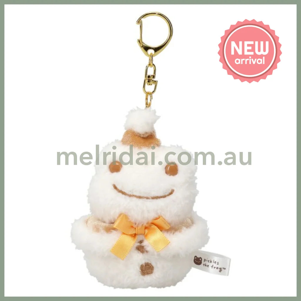 Pickles the Frog | Snowman Mascot Holder Bag Charm Keychain 120x70x50mm