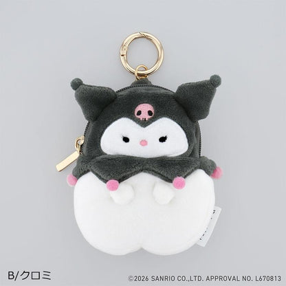 SANRIO | Kuromi Flowering pukumaru Pouch Keychain 83x140x60mm