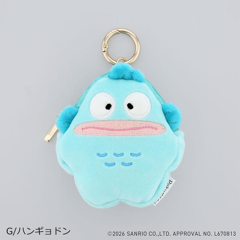 SANRIO | Hangyodon Flowering pukumaru Pouch Keychain 83x140x60mm