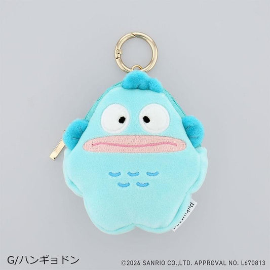 SANRIO | Hangyodon Flowering pukumaru Pouch Keychain 83x140x60mm