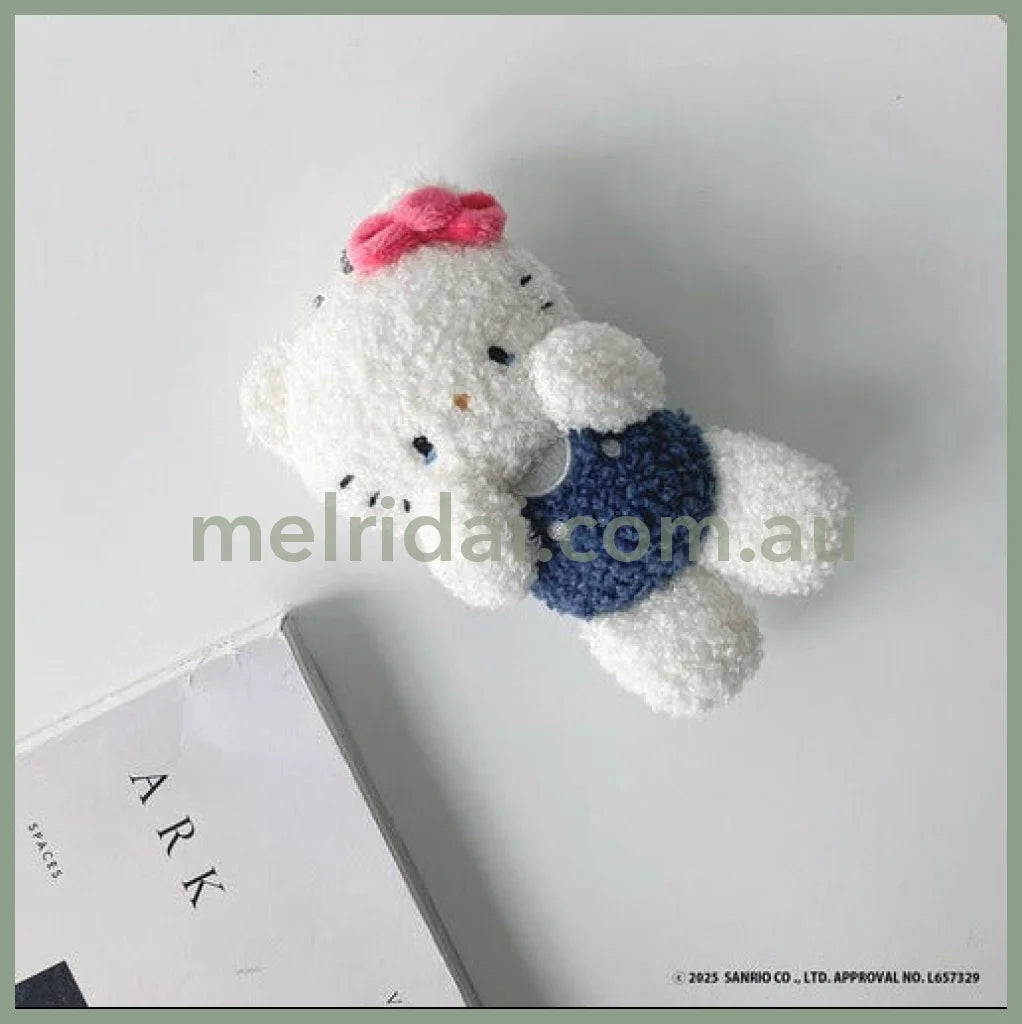 PLUS x SANRIO | Hello Kitty Mascot Holder Plush Keychain with Badge (Free Size)