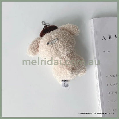 PLUS x SANRIO | Pom Pom Purin Mascot Holder Plush Keychain with Badge (Free Size)