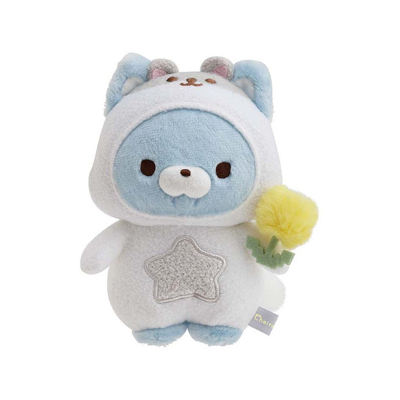 San-X | Rilakkuma Aoikookami Plush Toy Blue Wolf 160 × 135 80 Mm (Dandelions And Twin Hamsters)