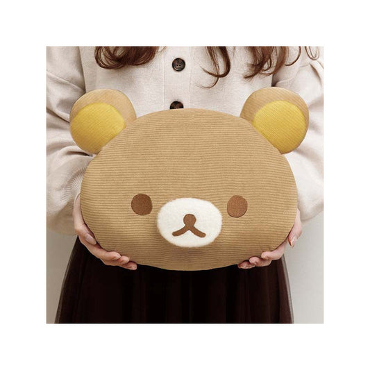 San-X | Rilakkuma Corduroy Plush Cushion 250 × 335 125 Mm (Rilakkuma Close To You)