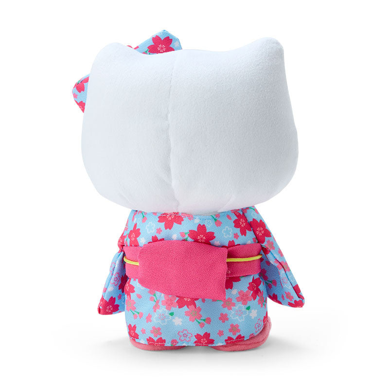 SANRIO | Hello Kitty Plush Toy Plush Doll 140×200×80mm (Sakura Kimono Blue)