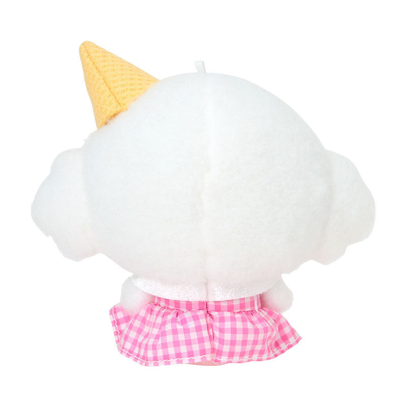 SANRIO | Cogimyun Plush Keychain Mascot Holder Bag Charm W15 x H14 x D6 cm (10th Anniversary Gingham Heart Ice Cream)