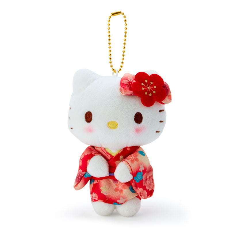 SANRIO | Hello Kitty Mascot Holder Bag Charm Plush Keychain 90×50×120mm (Gradation Sakura Kimono)