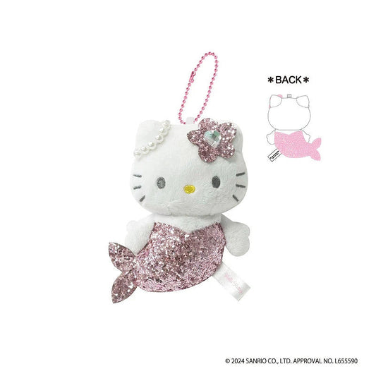 SANRIO | Hello Kitty Plush Keychain H100×W83×D63mm (Glitter Mermaid Pink Ver.)