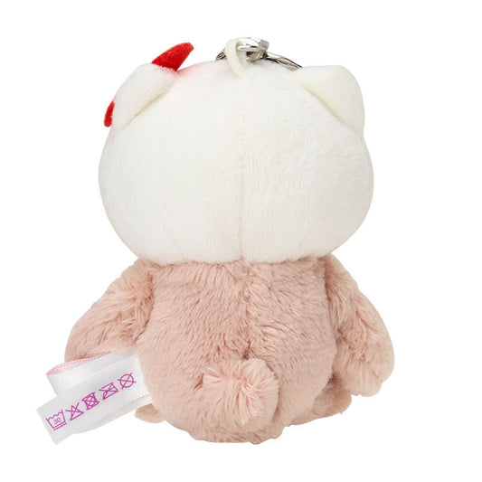 NICI x SANRIO | Love Bear Hello Kitty Mascot Holer Plush Keychain Bag Charm W12×D6×H8cm