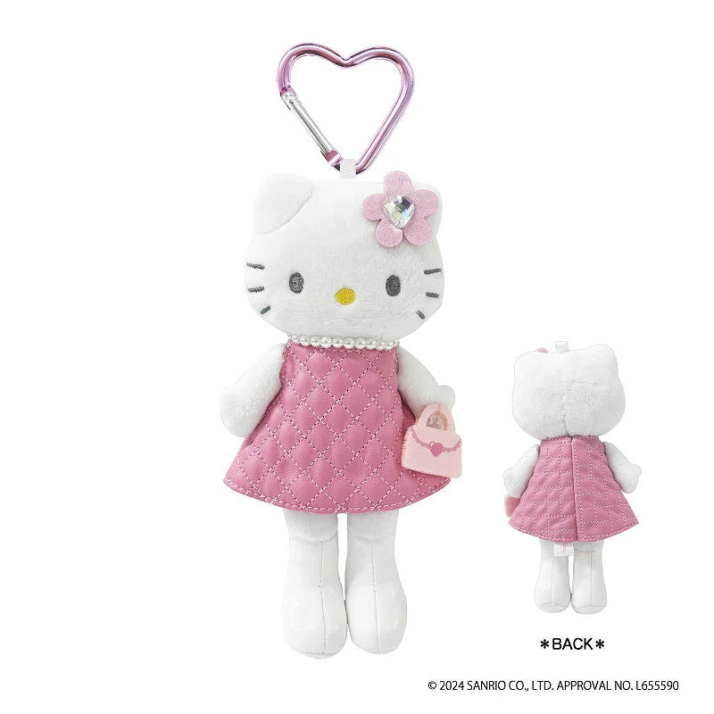 SANRIO | Hello Kitty Plush Keychain Style Up H147ＸW70mmＸD42mm (Pink Quilt Ver.)