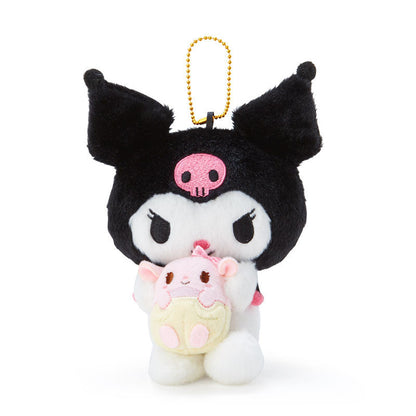 SANRIO | Kuromi Plush Keychain Mascot Holder Bag Charm 12×9×17cm (Good Friends)