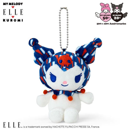 SANRIO x Elle | Kuromi Mascot Holder Bag Charm Plush Keychain 103×60×105mm