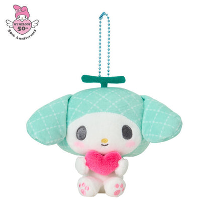 SANRIO | My Melody Girly Pop Heart Mascot Holder 16×6.5×13cm (50th Anniversary Melon Green)