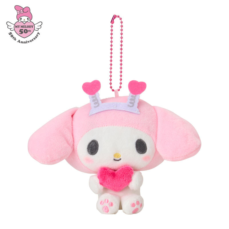 SANRIO | My Melody Girly Pop Heart Mascot Holder 16×6.5×13cm (50th Anniversary Light Pink)