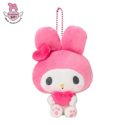 SANRIO | My Melody Girly Pop Heart Mascot Holder 16×6.5×13cm (50th Anniversary Pink)
