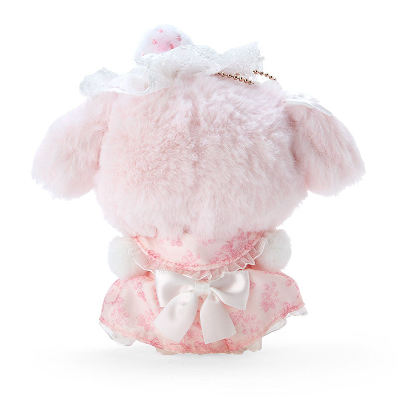 Sanrio | My Melody Plush Keychain Mascot Holder (White Strawberry Tea Time Series) 16 X 8 16.5 Cm