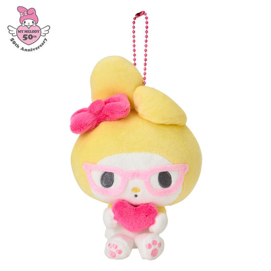 SANRIO | My Melody Girly Pop Heart Mascot Holder 16×6.5×13cm (50th Anniversary Yellow)