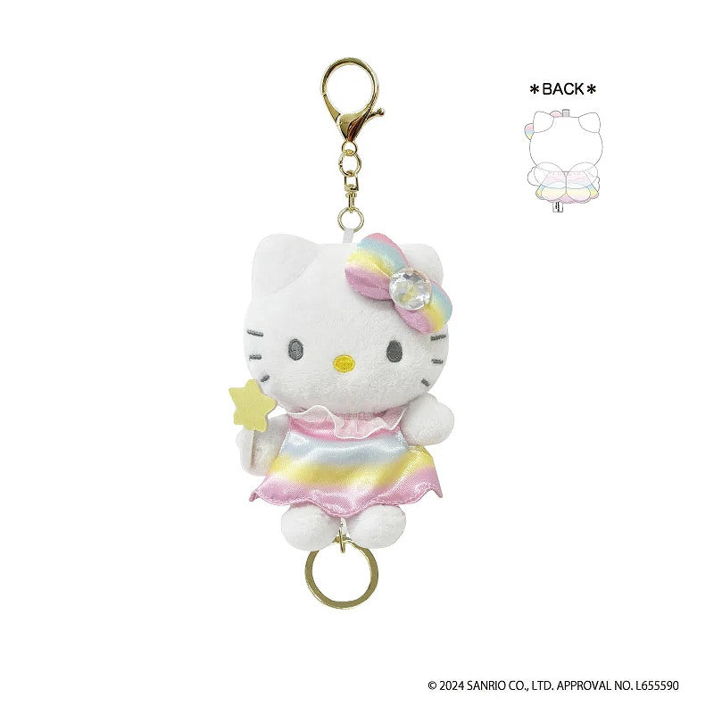 SANRIO | Hello Kitty Plush Keychain with Reel H11.6 × W8.5 × D6.3cm (Fairy Ver.)