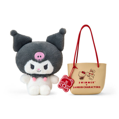 Sanrio x SWIMMER | Plush Toy Plush Doll with Bag (Kuromi)