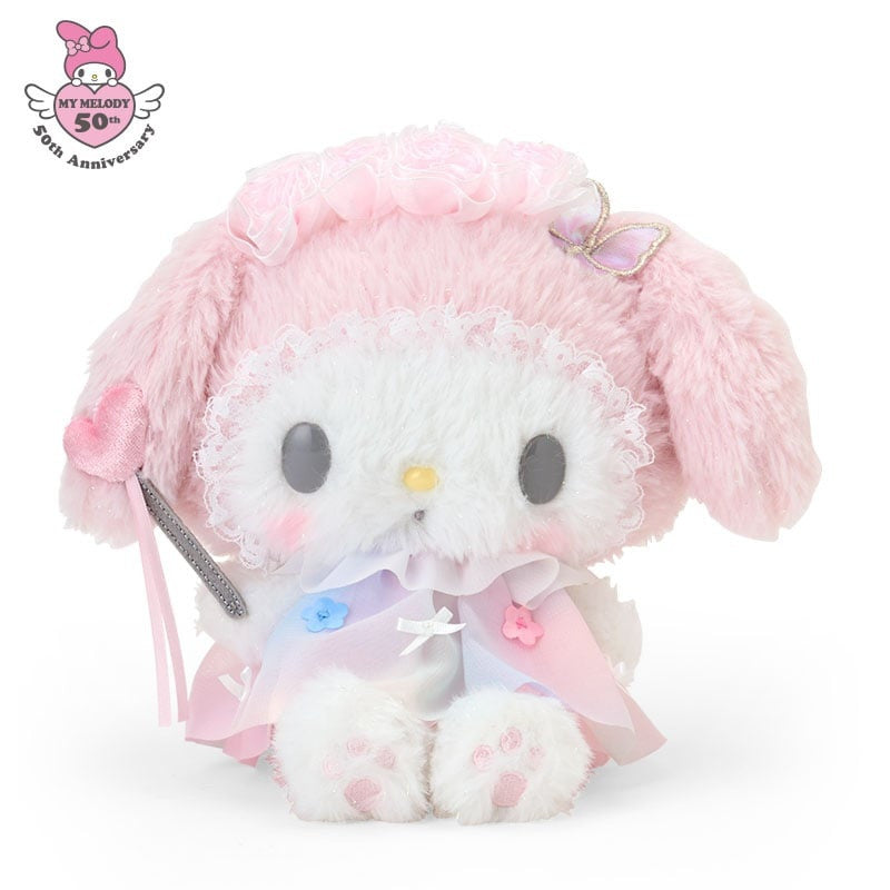 SANRIO | Fairy Plush Toy Plush Doll My Melody Rainbow Ver. W20 x H21 x D11 cm (My Melody 50th Anniversary)