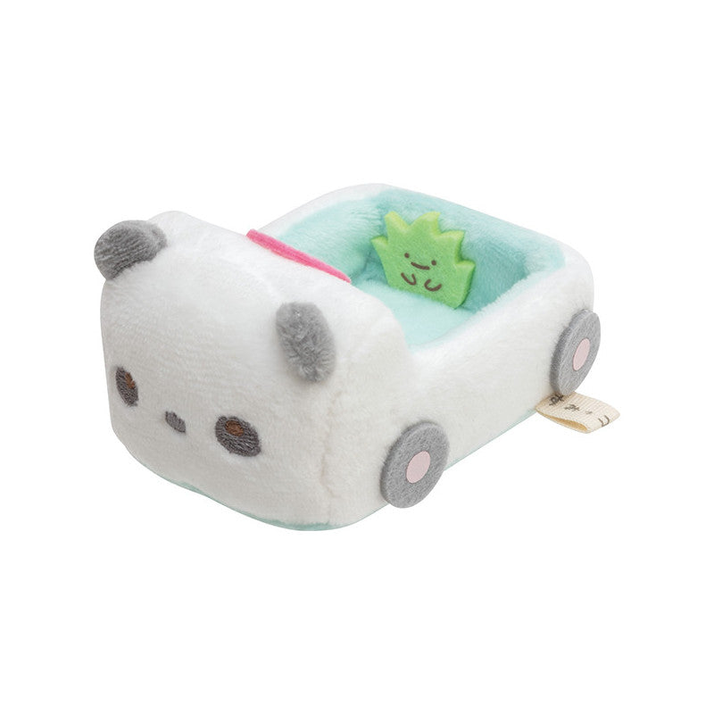 SAN-X | Sumikko Gurashi Tenori Plush Toy Panda Car 40×60×95mm