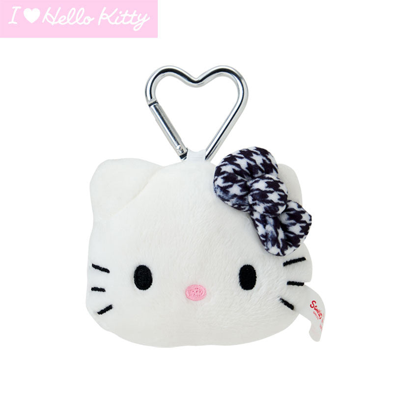 SANRIO | Face-Shaped Mascot Holder Bag Charm Black 8.4 x 8.0 x 5.2cm (I Love Hello Kitty)