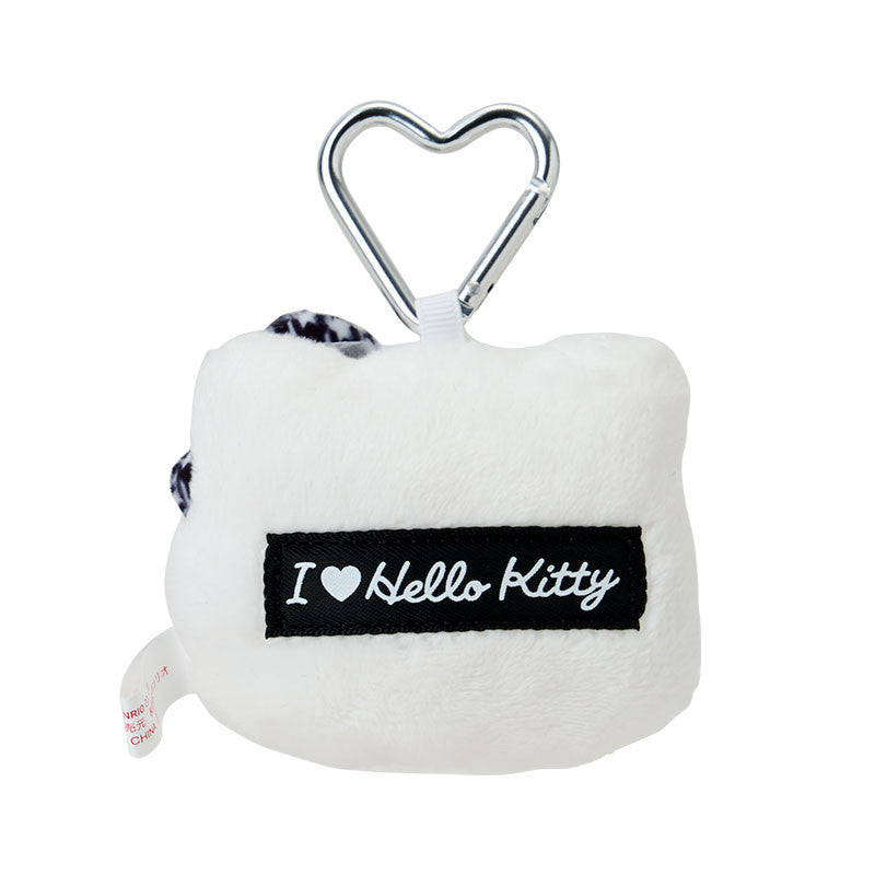 SANRIO | Face-Shaped Mascot Holder Bag Charm Black 8.4 x 8.0 x 5.2cm (I Love Hello Kitty)