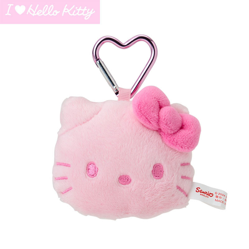 SANRIO | Face-Shaped Mascot Holder Bag Charm Pink 8.4 x 8.0 x 5.2cm (I Love Hello Kitty)
