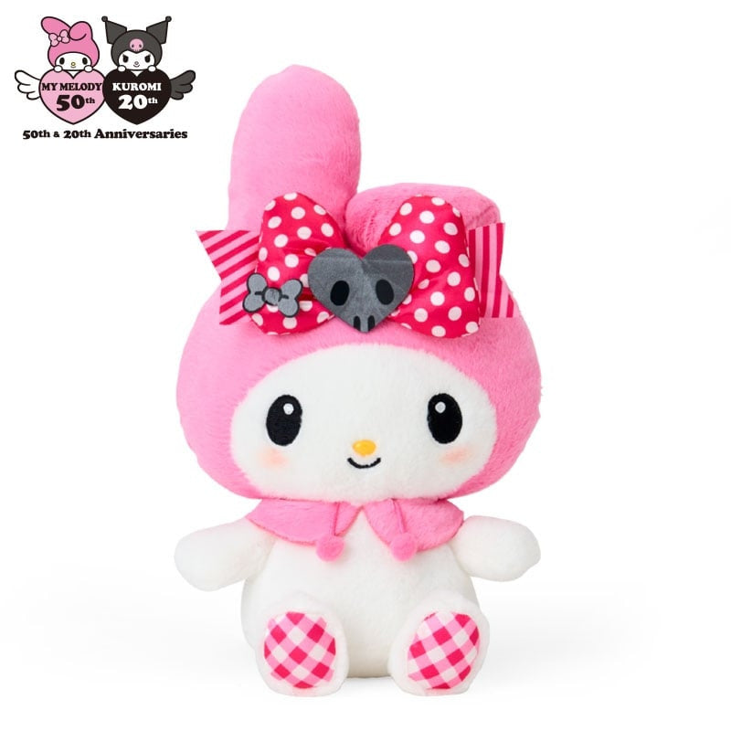 SANRIO | My Melody Plush Toy S W16.5 x H26 x D12 cm (My Melody 50th Anniversary & Kuromi 20th Anniversary/Black Pink