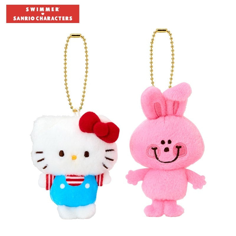 Sanrio x SWIMMER | Plush Keychains Set (Hello Kitty)