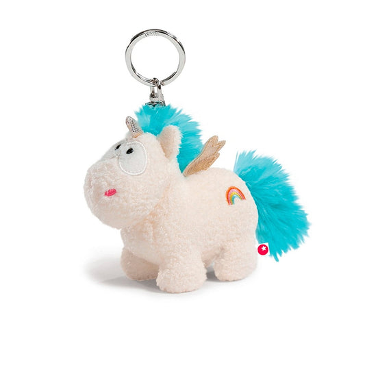 NICI Unicorn Rainbow Flair 10cm Bean Bag Keyholder Keyring